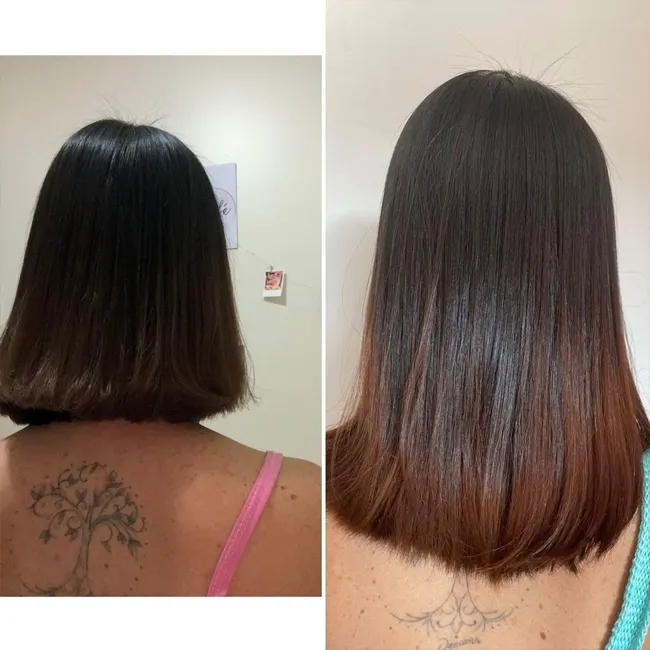 Happy Hair antes e depois.