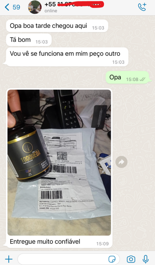 Depoimentos de clientes do 100Quedas.