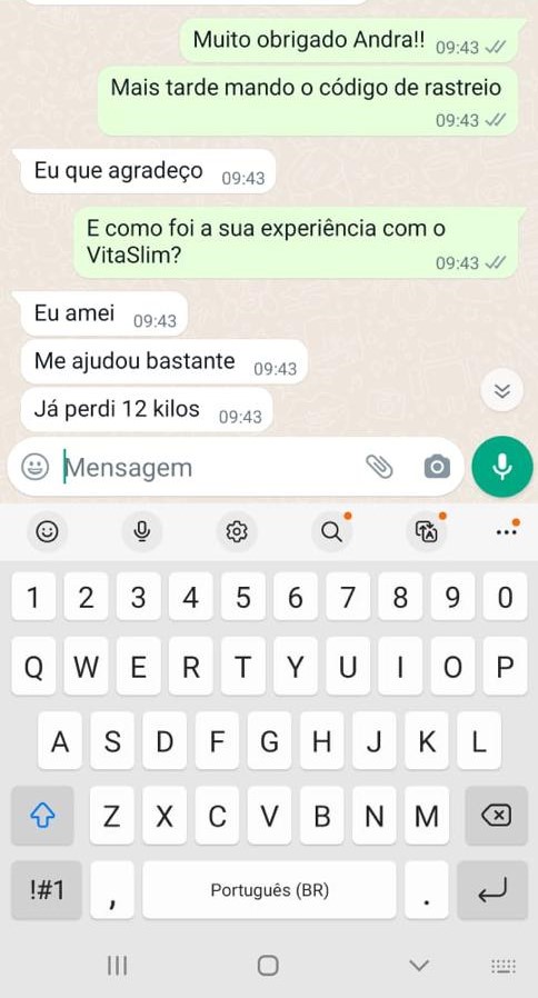 Depoimentos de clientes do Vita Slim.