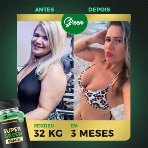 Antes e depois do uso do Super Green Black