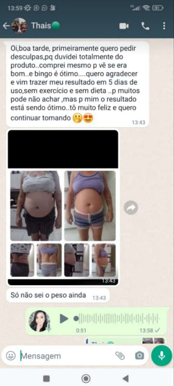 Resultados de clientes do Detox Fit Caps Black.