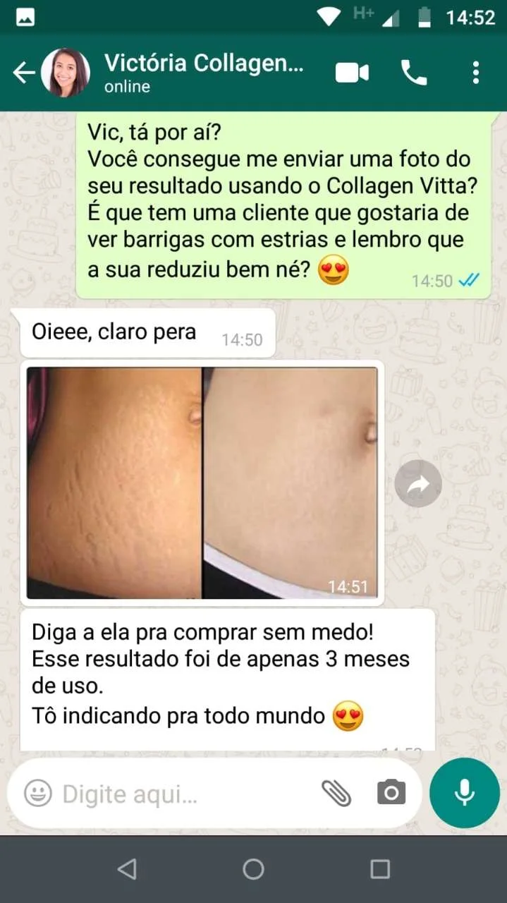 Collagen Vitta depoimentos de clientes.