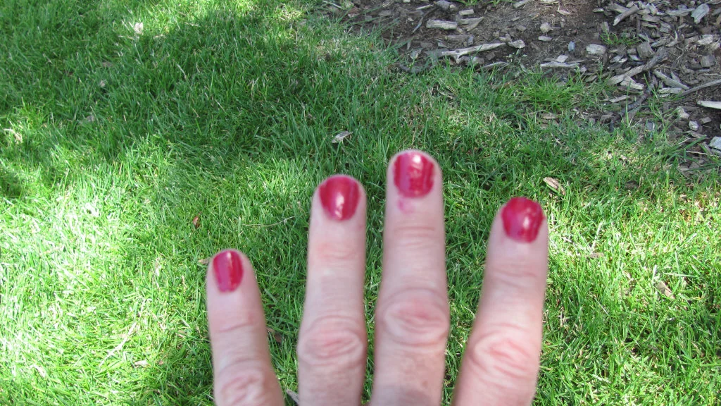 Esmalte vermelho aplicado nas unhas (imagem ilustrativa)