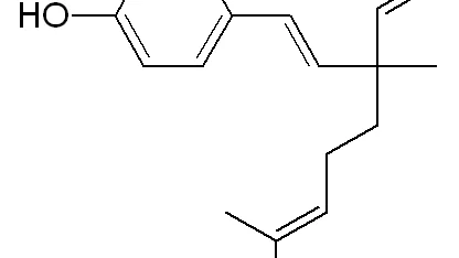 Estrutura química do bakuchiol em representação esquemática