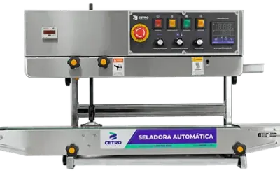 Seladora automática contínua Cetro CASM 1000 SS para linhas de embalagem