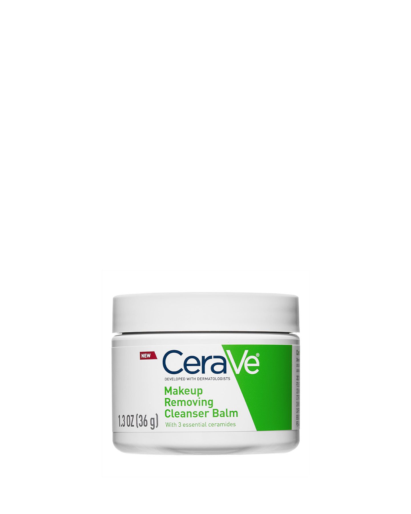 Detalhe do pote CeraVe Makeup Removing Cleanser Balm de 36 g