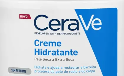 CeraVe Creme Hidratante de pote, indicado pela fabricante para pele seca a muito seca e sem perfume.