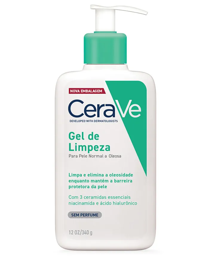 Frasco do CeraVe Gel de Limpeza 340 g para pele normal a oleosa