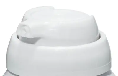 Atuador para espuma e gel em embalagem cosmética; imagem ilustrativa baseada em solução Aptar.