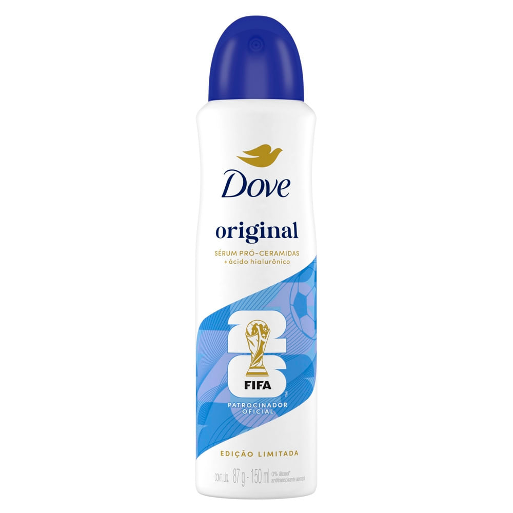 Dove Original antitranspirante aerosol 150 ml, edição limitada FIFA