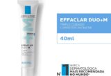 Tubo do La Roche-Posay Effaclar Duo+M corretor antiacne de 40 ml em fundo branco