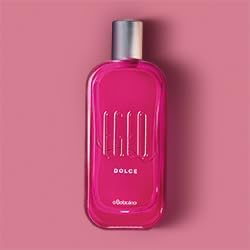 Egeo Dolce Desodorante Colônia 90 ml em frasco rosa, vista frontal.
