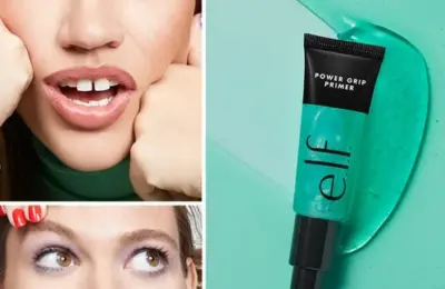 Imagem do e.l.f. Power Grip Primer em textura de gel, conforme página oficial da marca.