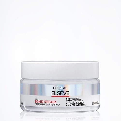 Máscara de tratamento Elseve Bond Repair 200 g em pote branco