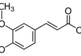 Estrutura química do ácido ferúlico representada em fórmula molecular