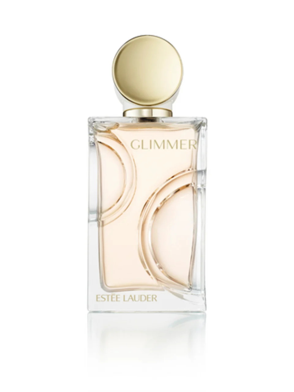 Frasco do perfume Estée Lauder Glimmer em fundo claro
