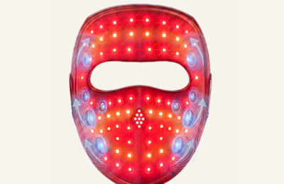 Máscara facial JOVS 6D Laser e EMS com pontos de luz distribuídos pelo rosto
