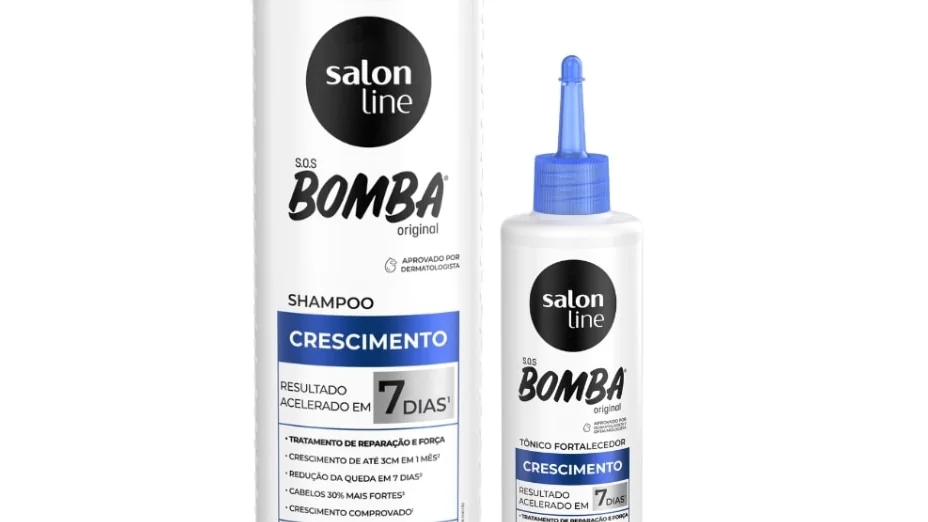 Kit Salon Line SOS Bomba com shampoo de 300 ml e tônico fortalecedor de 100 ml