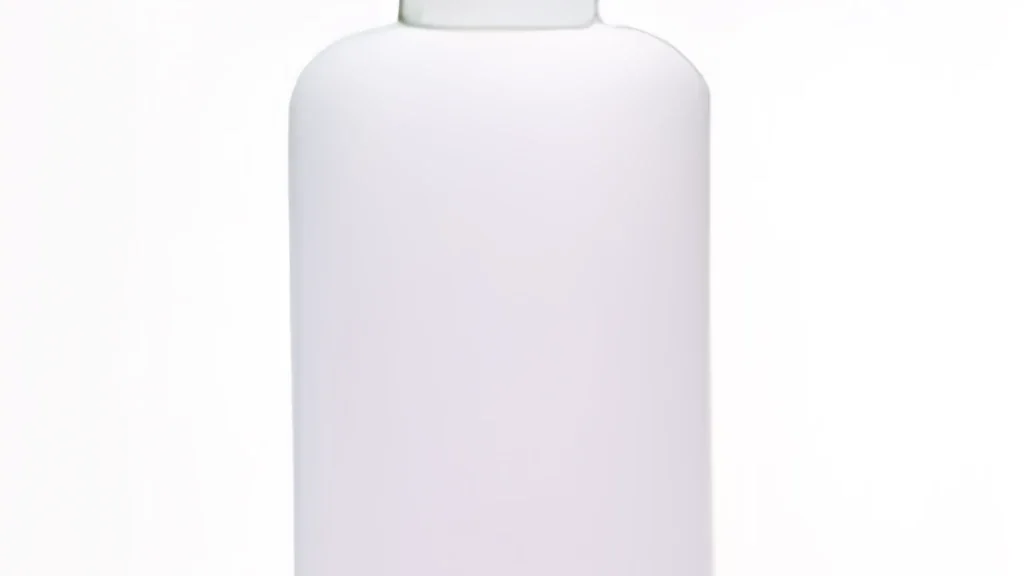 Frasco cosmético branco sem rótulo, imagem ilustrativa para explicar fórmulas de skincare