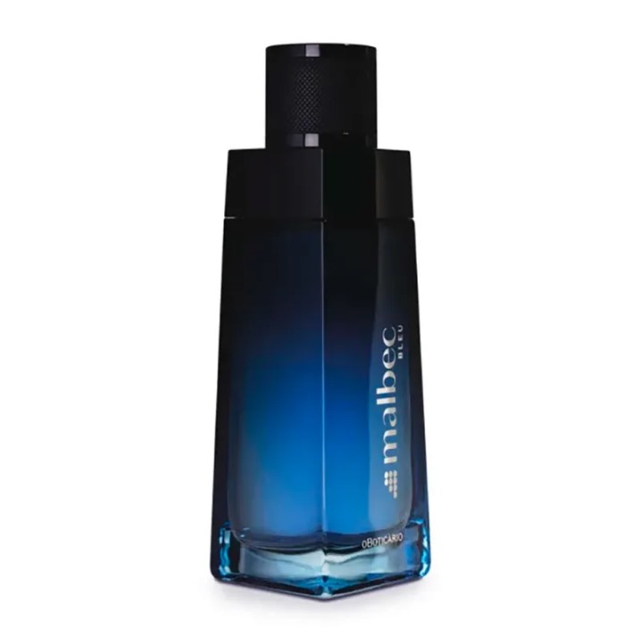 Frasco azul degradê do Malbec Bleu Desodorante Colônia 100 ml do O Boticário