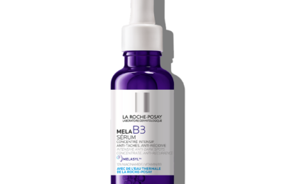 La Roche-Posay Mela B3 Sérum em frasco roxo com conta-gotas