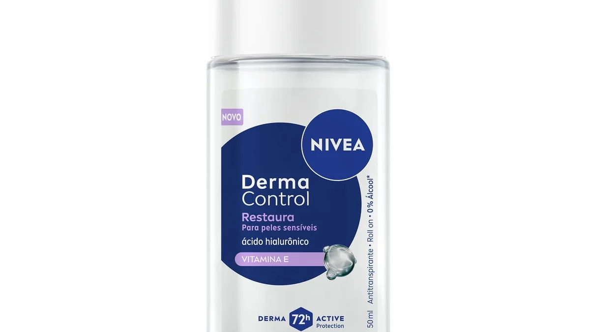 Imagem do NIVEA Derma Control Restaura roll-on de 50 ml, antitranspirante para peles sensíveis.