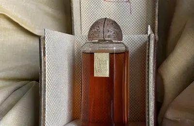 Frasco de perfume vintage marrom em sua caixa, usado como ilustração de escolha de fragrância