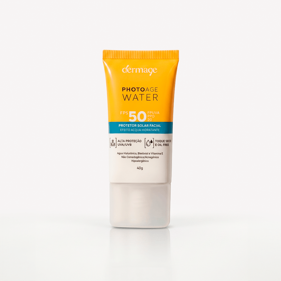 Dermage Photoage Water FPS 50 em composição de produto