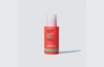 Protetor Solar Toque Seco FPS 50 Sallve em frasco coral com niacinamida e carnosina