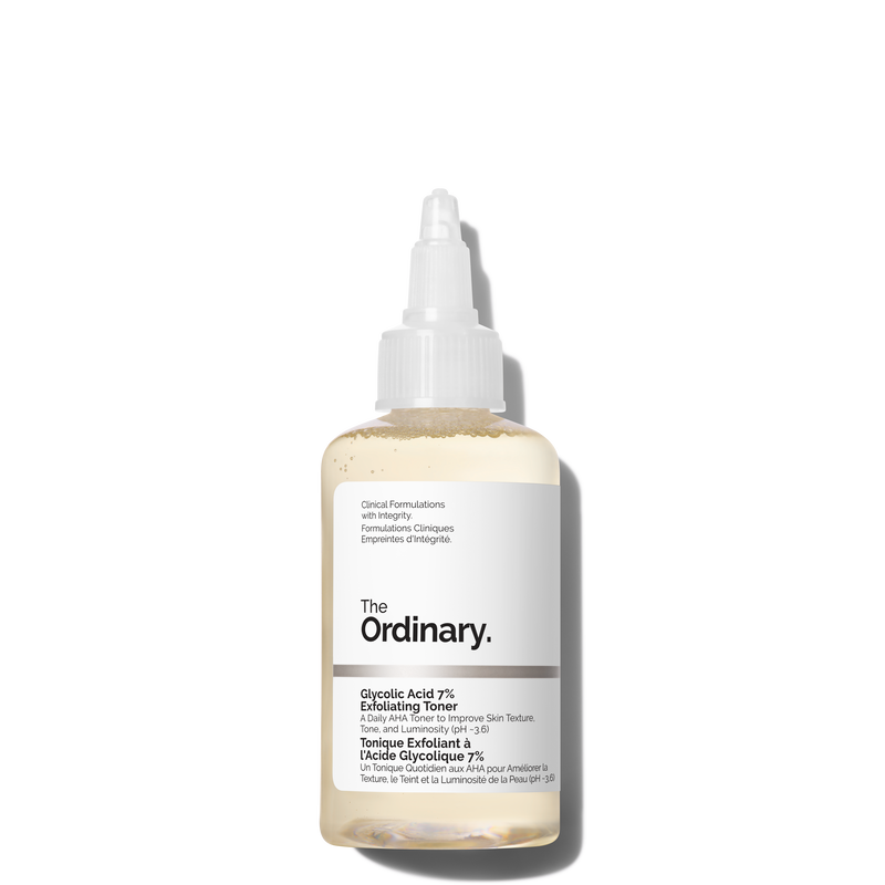 The Ordinary Glycolic Acid 7% Exfoliating Toner em frasco