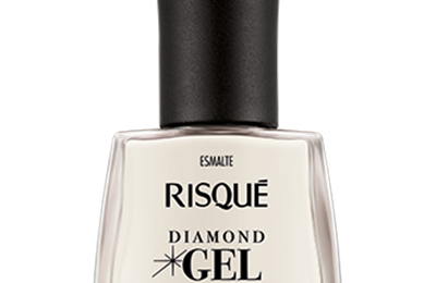 Esmalte Risqué Diamond Gel Chá Branco, frasco de 9,5 ml