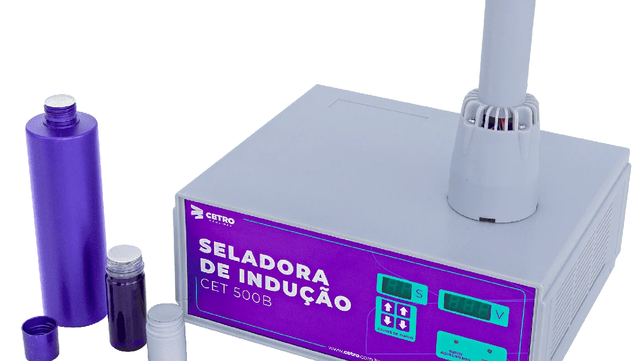 Seladora de indução CET 500B para frascos cosméticos