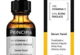 Frasco do sérum VC-10 da Principia com 10% de vitamina C e 0,5% de ácido ferúlico.