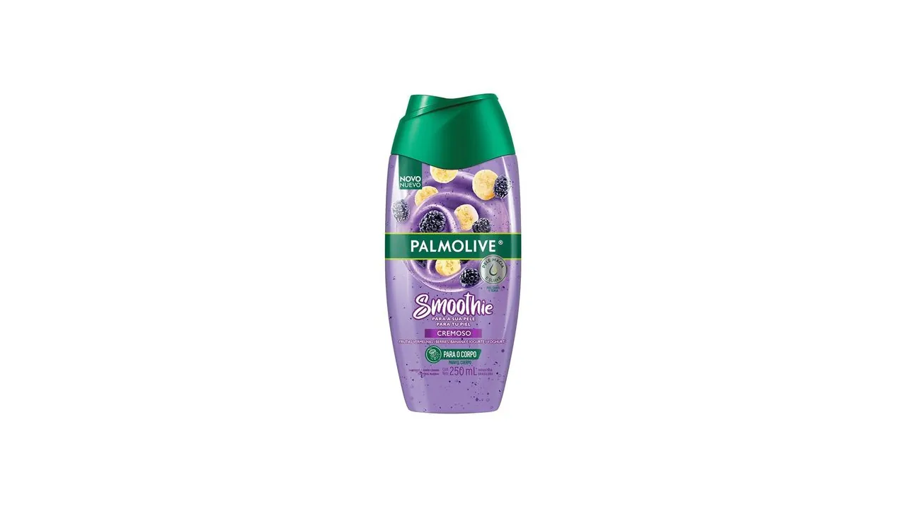 Frasco do sabonete líquido Palmolive Smoothie Cremoso, 250 ml.