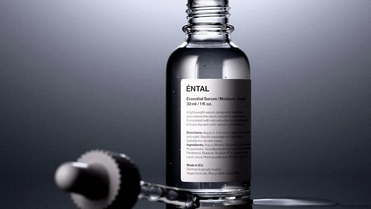 Frasco genérico de sérum cosmético, sem relação com produto específico