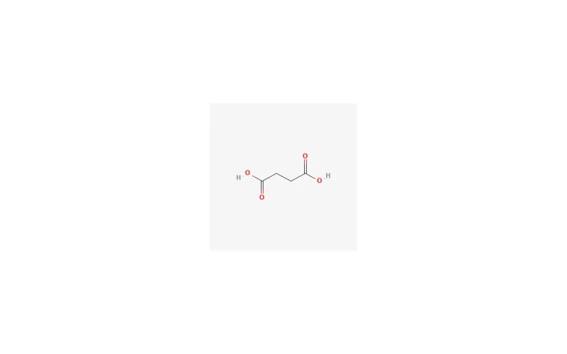 Estrutura molecular bidimensional do ácido succínico