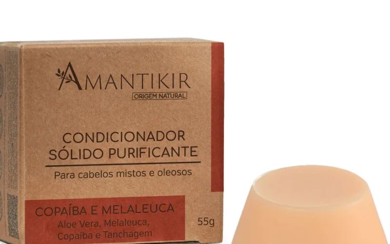 Embalagem e barra de condicionador sólido