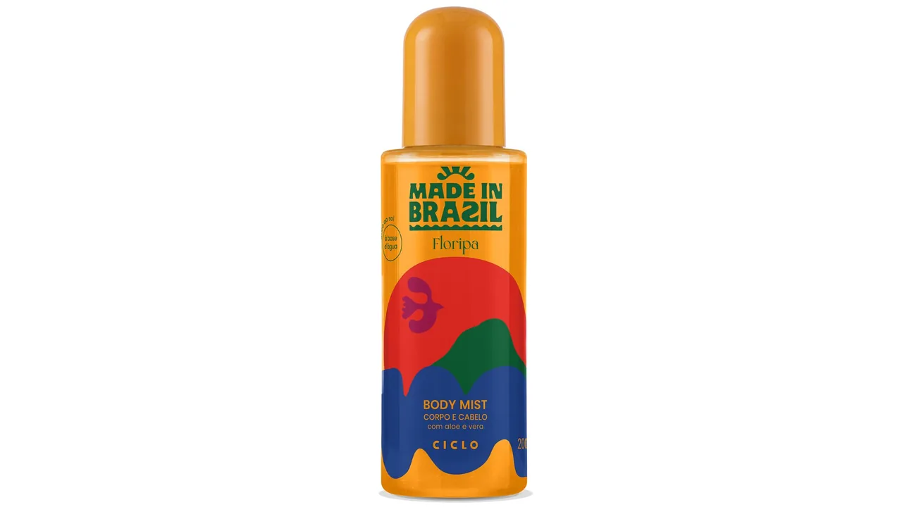 Frasco do Body Mist Made in Brazil Floripa 200 ml da Ciclo