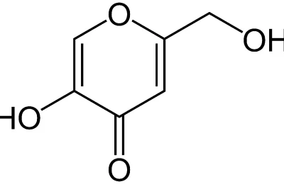 Estrutura química do ácido kójico