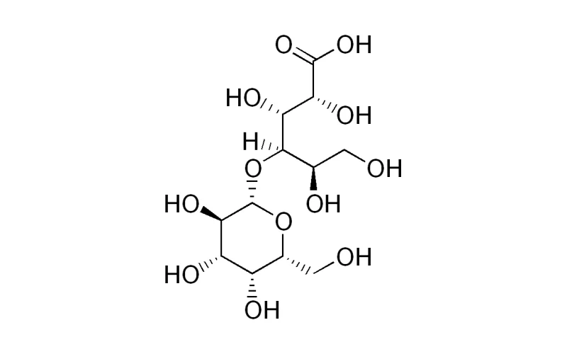 Estrutura química do ácido lactobiônico