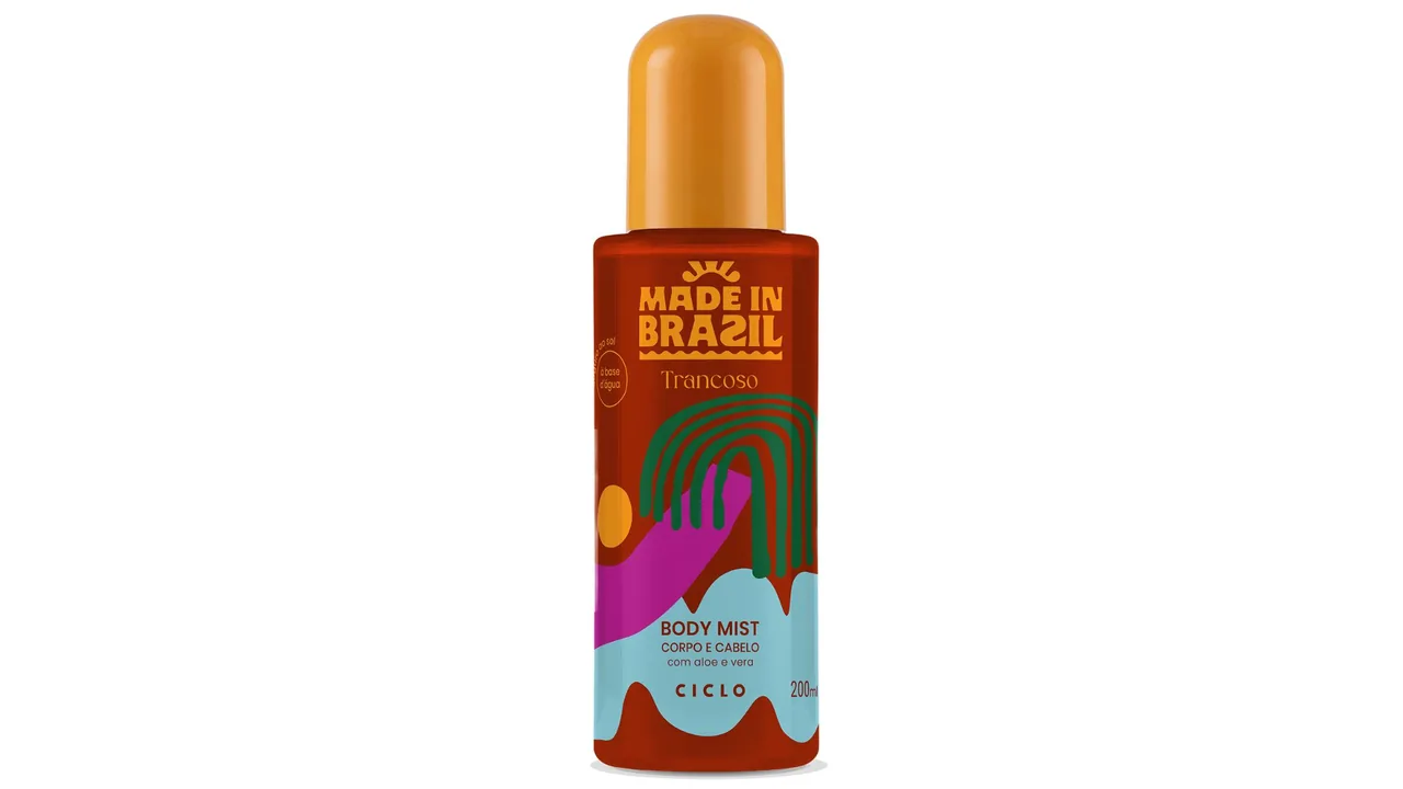 Frasco do Body Mist Made in Brazil Trancoso 200 ml da Ciclo